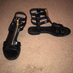 black sandals